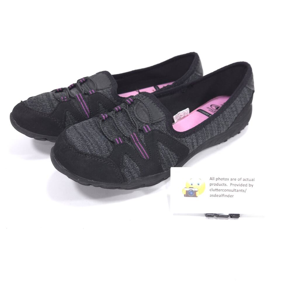 Athletic Works Bungee Slip On Walking Shoe Womens Size 9 068113 Black